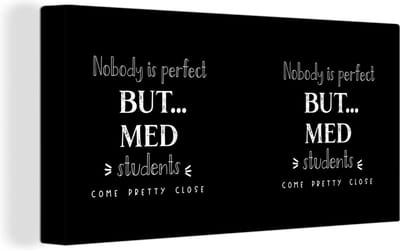 Canvas Schilderij Medicijnen - Studie - Studenten - Quotes - 40x20 cm - Wanddecoratie