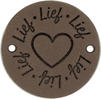 Durable Leren Label – "Lief" met Hart – Stijlvol & Duurzaam (2 stuks)