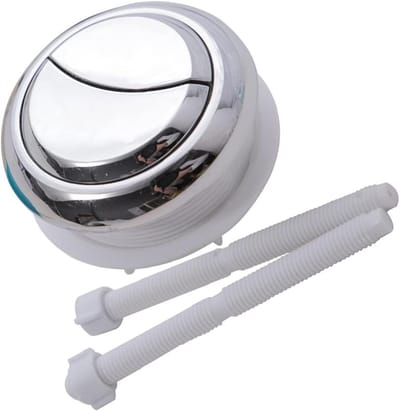 Toiletspoeler Vervangingsset - Spoelknop Toilet - Toilet Onderhoud - Dubbel Spoeltype - 58 mm - Chroom