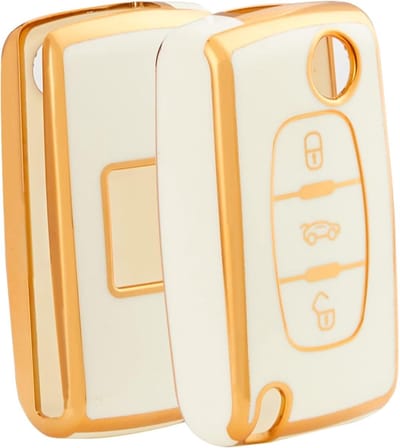 Sleutelcover voor Auto, Geschikt voor Peugeot en Citroën, Bescherming voor Autosleutels, Sleutelhoes voor 2/3 Sleutels