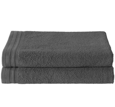 De Witte Lietaer Douchelaken Imagine Anthracite - 70 x 140 cm - 2 stuks - Zwart - Katoen