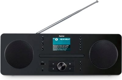 Hama Digitale Radio - DAB+ - FM/cd/Bluetooth - USB A - Wekkerradio - 10W - Grijs/Zwart