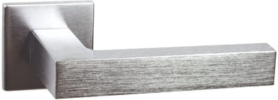 Domino® Deurklink YORK QR M4 - Satijn Chroom - Deurkruk, Deurbeslag, Deurklinken voor Binnen - Deurbeslag van aluminium - Deurklink voor kamerdeur, kantoordeur, kelderdeur en binnendeur