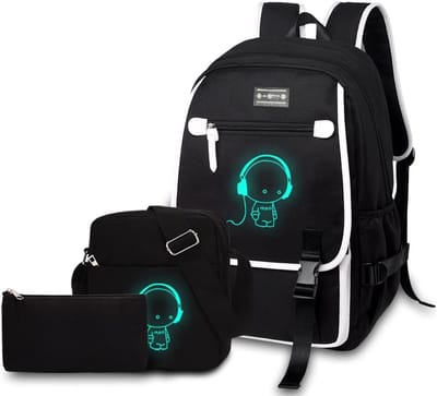 Damesmode nylon schooltas, lichtgewicht en waterdicht, met laptopvak en meerdere compartimenten, ideaal voor school, werk of reizen