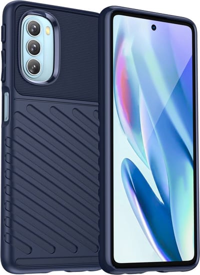 Coverup Hoesje - Geschikt voor Motorola Moto G51 Hoesje - Coverup Rugged Shield TPU Back Cover - Blauw