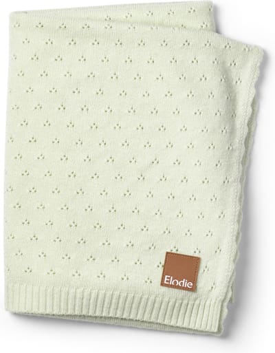 Elodie Pointelle Deken - Wiegdeken - Dekentje baby - Babydeken - Dekentje - 100 cm x 75 cm - Gelato Green
