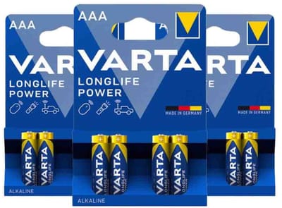 Varta Longlife Power Alkaline Batterijen AAA - 3 x 4 stuks - Voordeelverpakking