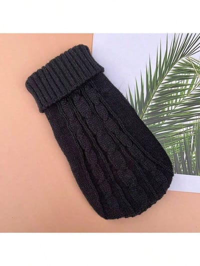 OLOEY Hondentrui- zwarte maat L- coltrui- hondenoutfits voor kleine en middelgrote honden- warme kleding voor bulldogs- poedels- Yorkshire terriërs- cocker spaniels- enz