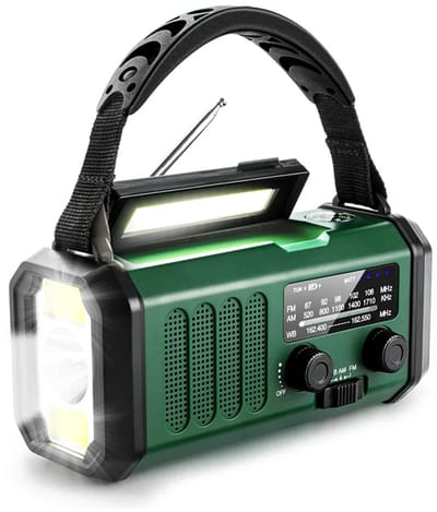 Solar Noodradio met Dynamo – 20.000 mAh Powerbank – AM/FM Radio – Zaklamp met SOS-Model 2026