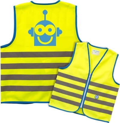 Veiligheidshesje met rits - kinderen - Maat S - Robot - Veiligheidsvest