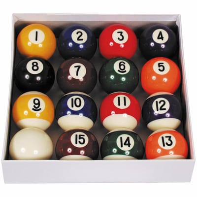 Pool ballen set Polyester 57.2mm Laminated