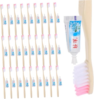 Wegwerptandenborstels - Reis tandenborstels - Hygiënisch op reis - Individueel verpakt - 100 stuks - Diverse kleuren