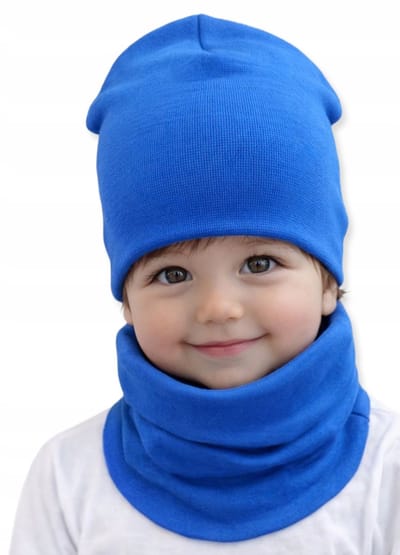 Dartomik - Baby Set - Muts en Kol - Blauw - Voor Baby's (0M+)