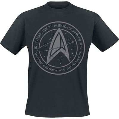 Star Trek T-shirt - Picard - Starfleet Headquarters - S tot 5XL - voor Mannen - zwart