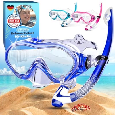 Snorkelset voor kinderen - Panorama duikbril met snorkel voor jongens en meisjes