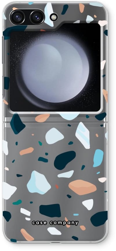 Case Company® - Hoesje geschikt voor Samsung Galaxy Z Flip5 hoesje - Terrazzo N°13 - Soft Cover Telefoonhoesje - Bescherming aan alle Kanten en Schermrand
