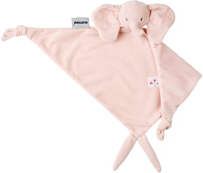 Nattou FanFan Baby Knuffeldoekje - 65 x 40 cm - Doudou Olifant - Baby Cadeau - Roze