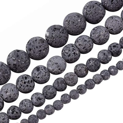 Dailygoods - Grijs Natuurlijke Lava Kralen - 243 Stuk
