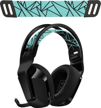 kwmobile vervangende koptelefoonband voor Logitech G733 / G335 / G535 koptelefoon band - Nylon zachte hoofdband voor hoofdtelefoon in zwart / blauw