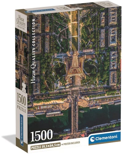 Clementoni - Puzzel - 1500 Stukjes - Vliegend Over Parijs - Puzzel Voor Volwassenen - High Quality Collection