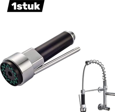1 stuk - Keuken Pull -Pull kraan Mondstuk - ABS Keukenkraan Mondstuk - Douche Telescopische vervangende kop - Gootsteen kraanmondstuk Vervangingspart - Dish en groentegoothankdruk onder druk staande splash -proof wateraccessoires - verchroomd geplate