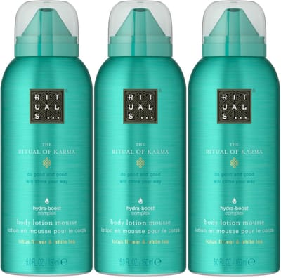 RITUALS The Ritual of Karma Body Lotion Mousse - Hydraterende lotusgeur - 3x 150ml
