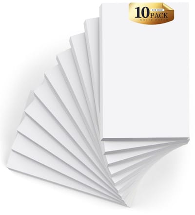 Kleine notitieblokken - Memo schrijfblokken - Notities maken - Handig zakformaat - 10 stuks - Wit