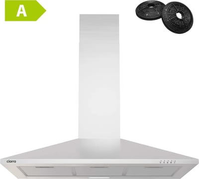 CIARRA CBCS9201-OW 90cm Afzuigkap RVS - inclusief set koolstoffilters – 370m3 - energieklasse A