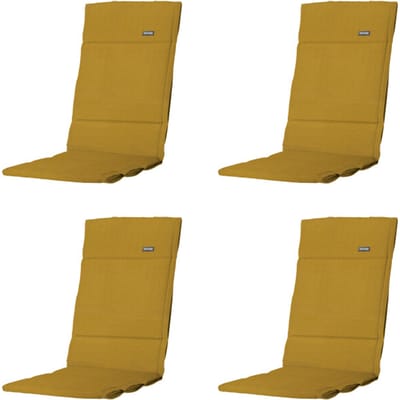 Madison tuintstoelkussen hoge rug panama - 125x50x3cm set van 4
