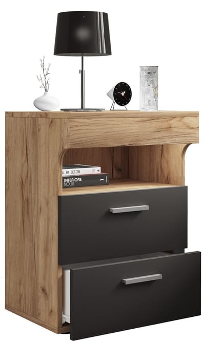Nachtkastje Bijzettafel Lade Console Boxspring Nachtkastje Slepal L