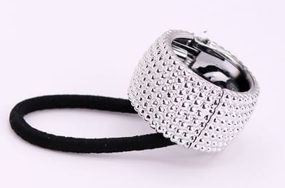 Staartklem zilver mini strass steentjes