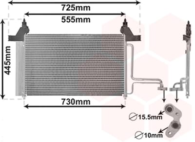 Van Wezel - LUCHTCONDENSATOR VOOR FIAT STILO 2001-2007 46745840