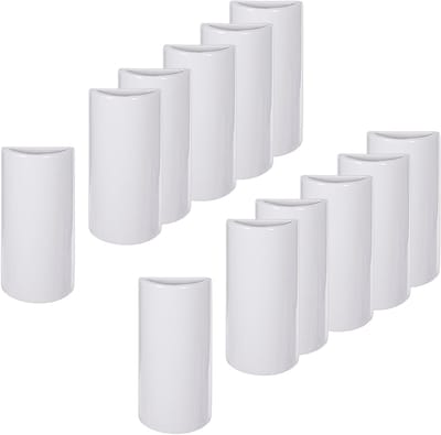 CM Waterverdampers set voor radiator - 12x stuks - wit - Dolomiet steen - 15 cm - luchtbevochtigers - voordeelpakket