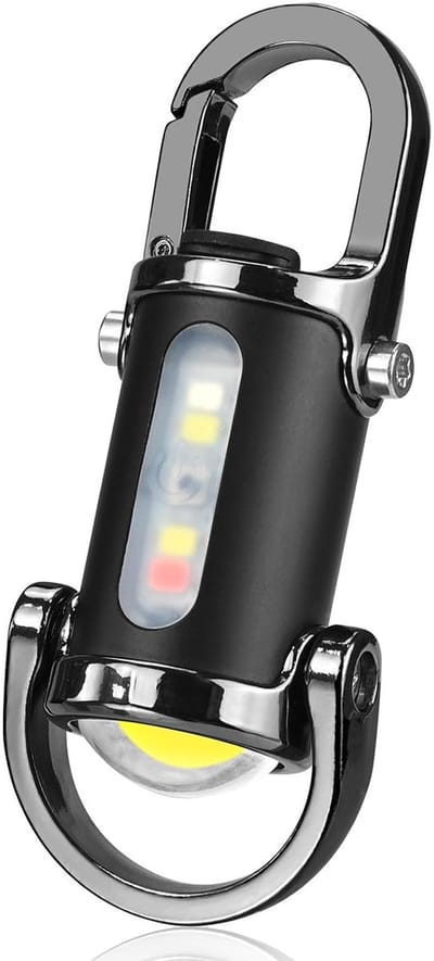 longziming 1200LM Superheldere Mini LED Zaklamp Sleutelhanger – Waterdicht – Oplaadbaar – Met Powerbank – Voor Outdoor, Camping – Zwart