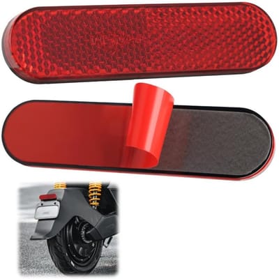 Thijox - 2 Stuks Motorfiets Reflector Achter Reflectoren E4-getest Rood Kattenoog 96x24x8mm Aluminium Zelfklevend Multifunctioneel Veiligheid