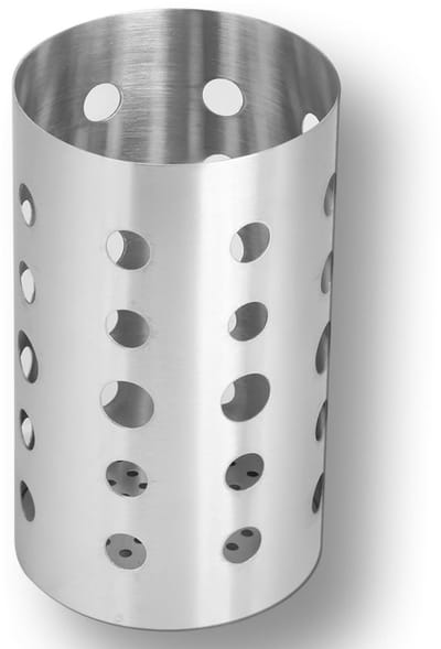 Dailygoods- Bestekmand Vaatwasmachinebestendig - Eetstokjeshouder - Container - Roestvrij Staal - Hoogte 17,5 cm - Diameter 10,5 cm