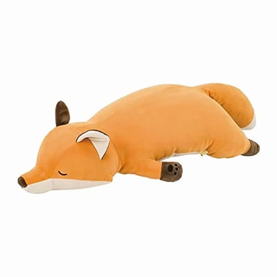 Pluche dier - Knuffeldier vos - Knuffelen en spelen - Ontworpen in Japan - 53 cm - Oranje