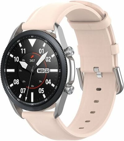 By Qubix - Geschikt voor Garmin bandje - Geschikt voor Garmin Vivomove 3 / HR / Luxe / Sport / Style / Trend - Classic leren bandje - Roze - Smartwatch bandje 20mm