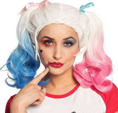 Boland - Pruik J. Ester - Vlechtjes - Halflang - Vrouwen - Joker - Halloween en Horror-