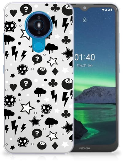 Silicone Back Case Nokia 1.4 Silver Punk