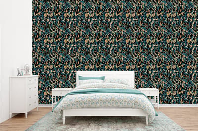 Behang - Fotobehang Panter - Luxe - Patronen - Breedte 385 cm x hoogte 240 cm