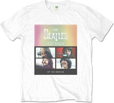 The Beatles - Album Faces Gradient Heren T-shirt - S - Wit