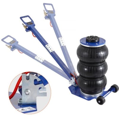 VEVOR Pneumatische Luchtkrik 3t Blauw Drievoudige Zak Luchtkrik 140-450 Mm Hefhoogte Zak Luchtkrik 5 Minuten Lift Luchtkrik Autokrik Krik voor Suv Vrachtwagen Blauw