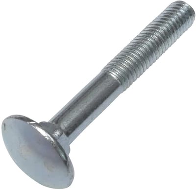 Set van 100 slee schroeven M5x35mm met ronde kop en vierkante kraag - Verzinkt staal - DIN 603