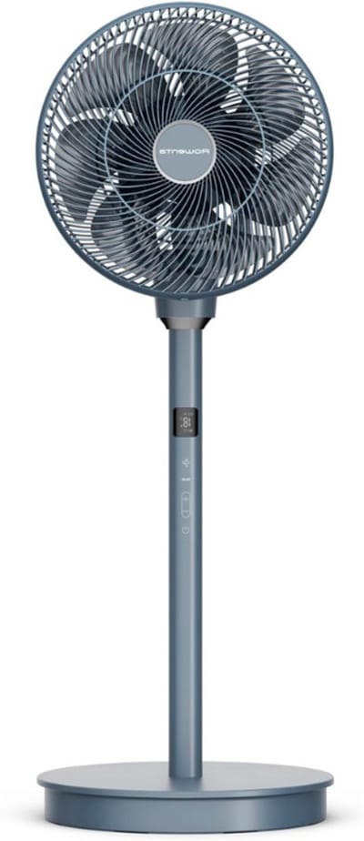 Thuys – Turbo Swift Silence QV5041F0 Staande Ventilator – 18 Snelheden – Zwenkfunctie – 12 – Uurs Timer – Extreem Stil – Blauw