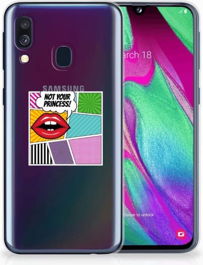 Samsung Galaxy A40 Silicone Back Cover Popart Princess