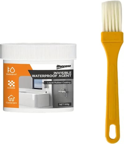 Kit - Afdichtlijm - Waterdicht - Reparatielijm - Voor Binnen en Buitengebruik - Universeel - 100 g - Met Kwast-Onzichtbaar Waterdicht voor Campers - Transparant Ideaal voor Binnen- & Buitengebruik Camper