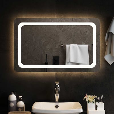 vidaXL - Badkamerspiegel - LED - 80x50 - cm