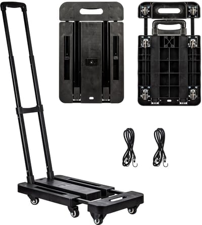 Unyqoos® Opvouwbare transportwagen met hoge draagkracht voor verhuizing en reizen