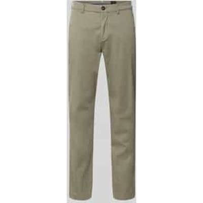 Gardeur Broek Tybalt-5 Mako Cotten Tencel Blend Compact Tricotine Weave Khaki / male